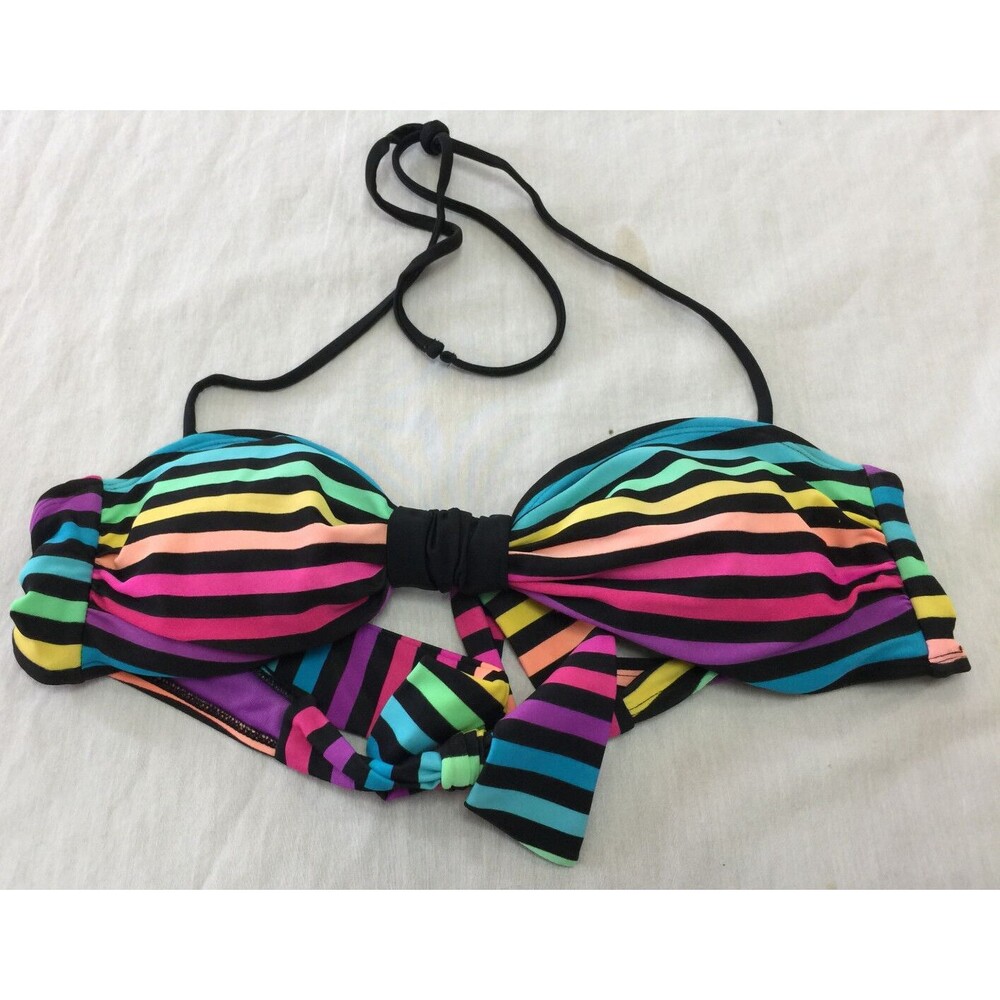 CALIFORNIA WAVES WOMENS WIRE FREE SWIM BRA SIZE XL